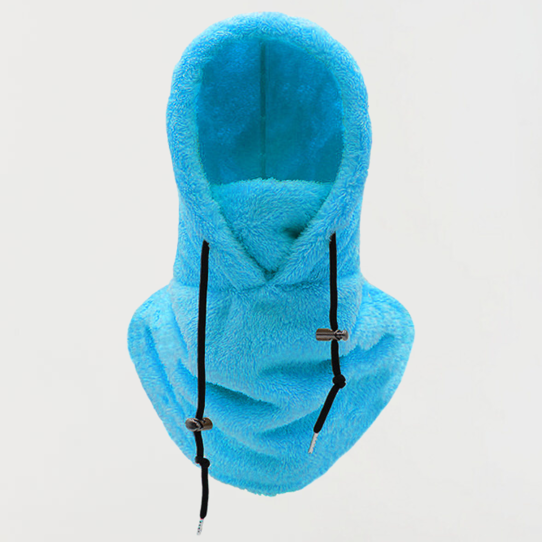 Andrew - Glowing Blue Sherpa hood