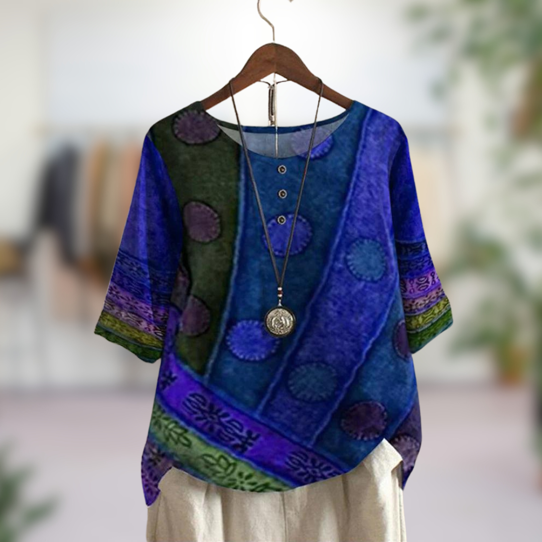 Midnight Dreams - Bohemian Patchwork Top
