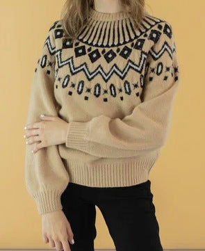Ennie - Cozy Sweater with Geometric Pattern