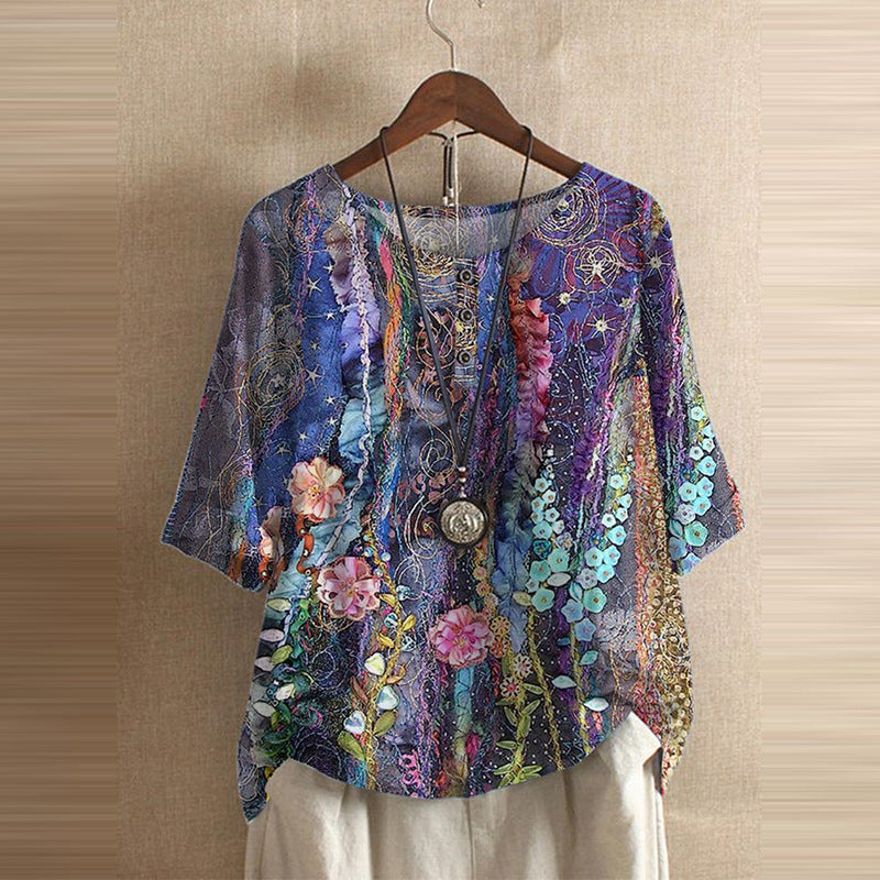 Ethereal Garden - Starry Floral Top