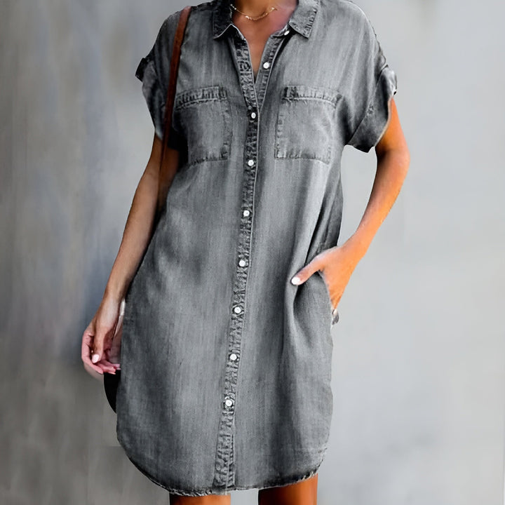 Diana™ | Casual Shirt Dress with Buttons
