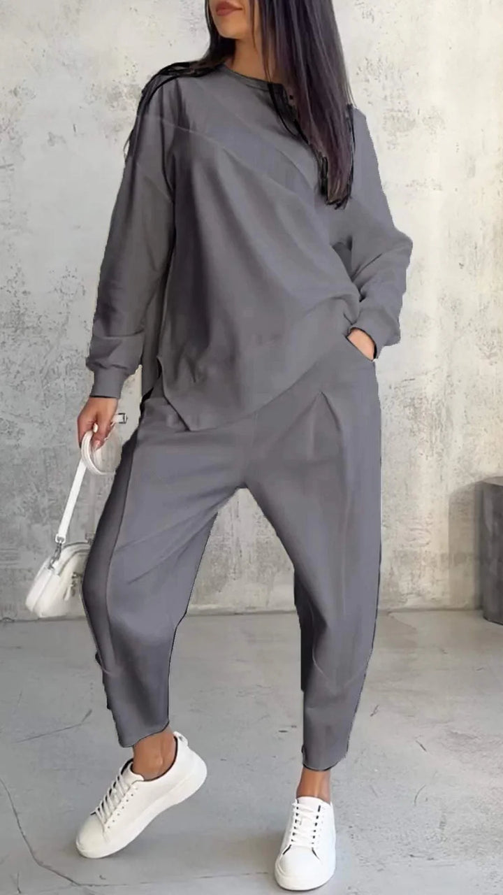 Babette | Two-Piece Set With Round Neck and Long Sleeves