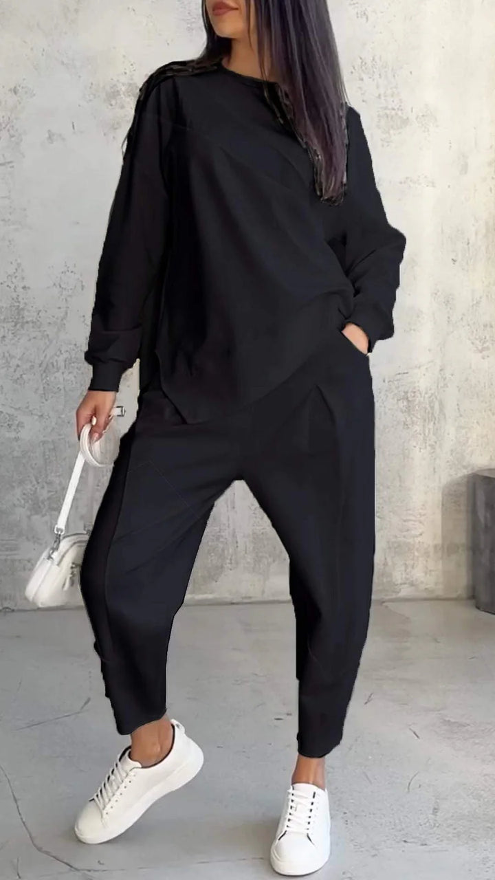 Babette | Two-Piece Set With Round Neck and Long Sleeves