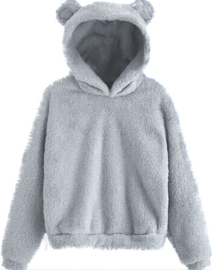 Yoggy - Fuzzy Bear Ear Hoodie