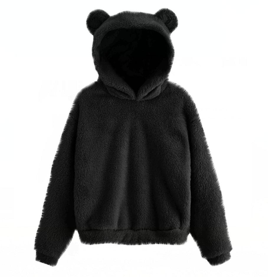 Yoggy - Fuzzy Bear Ear Hoodie