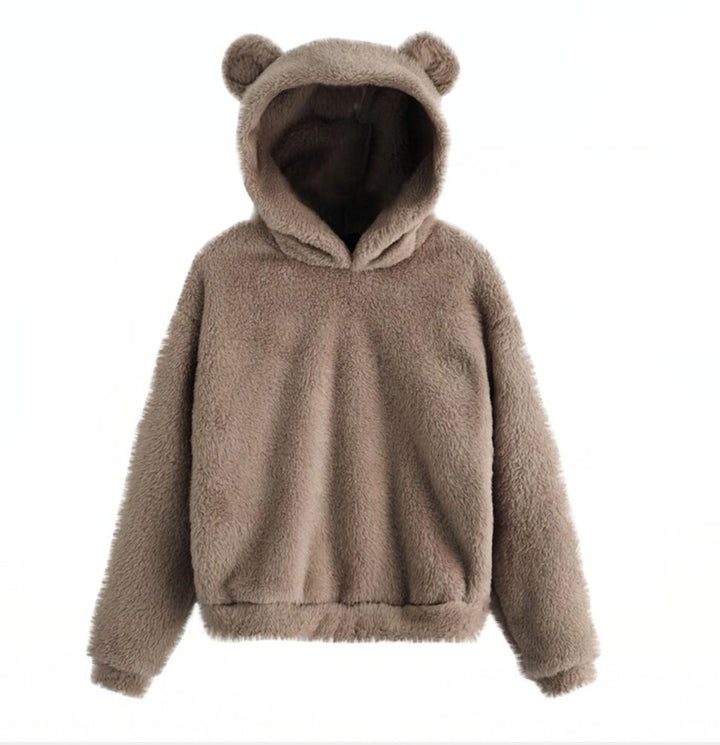 Yoggy - Fuzzy Bear Ear Hoodie