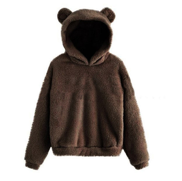 Yoggy - Fuzzy Bear Ear Hoodie