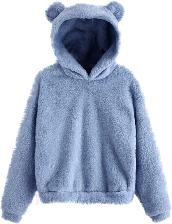 Yoggy - Fuzzy Bear Ear Hoodie