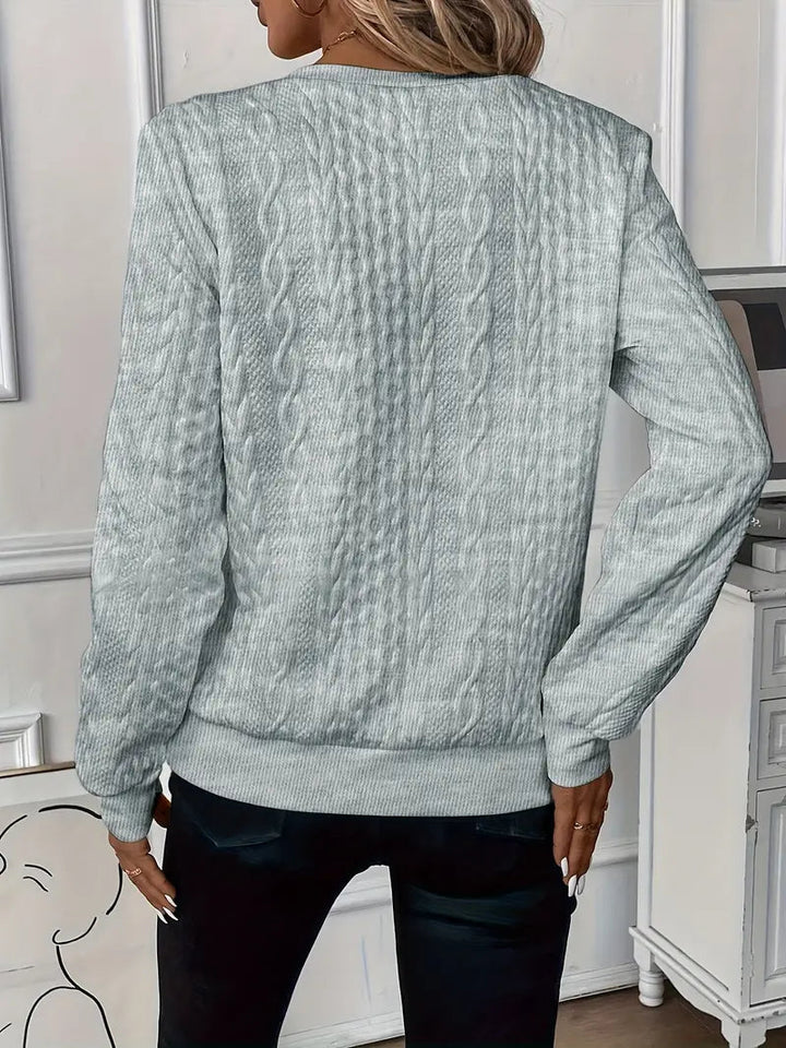 Agata - Cable Sweater with Decorative Zipper - Bond Bristol